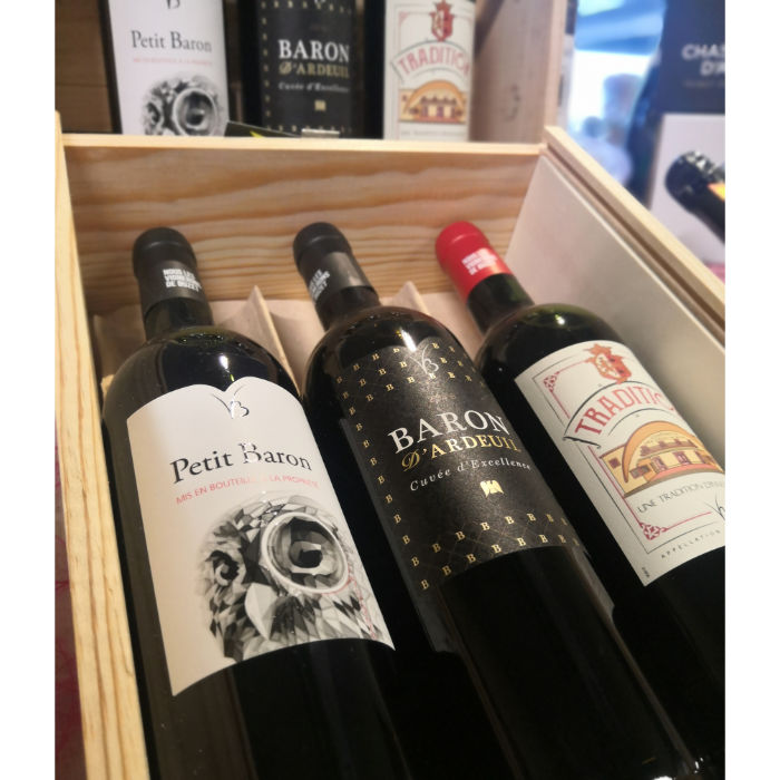Coffret dégustation vins rouges – Baron – Cave de la Retaudais